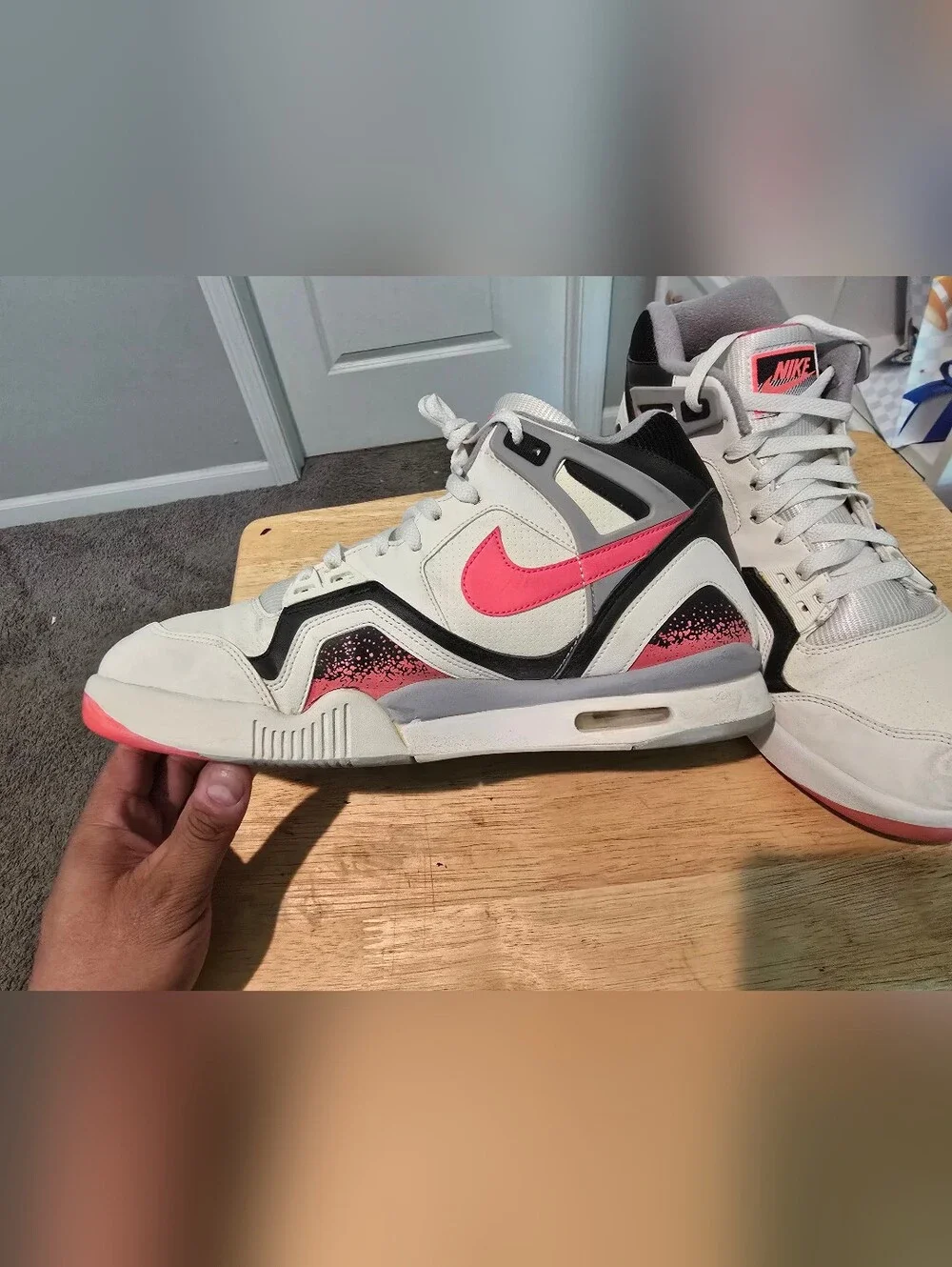 Nike Air Tech Challenge 2 QS Lava 2014 White Hot Lava Black 643089-160  Sz 11.5